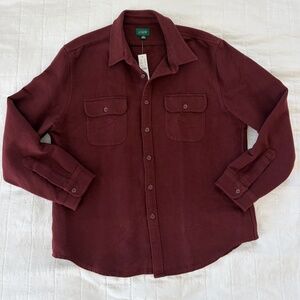 J. Crew Men's Burgundy Heavyweight Workshirt